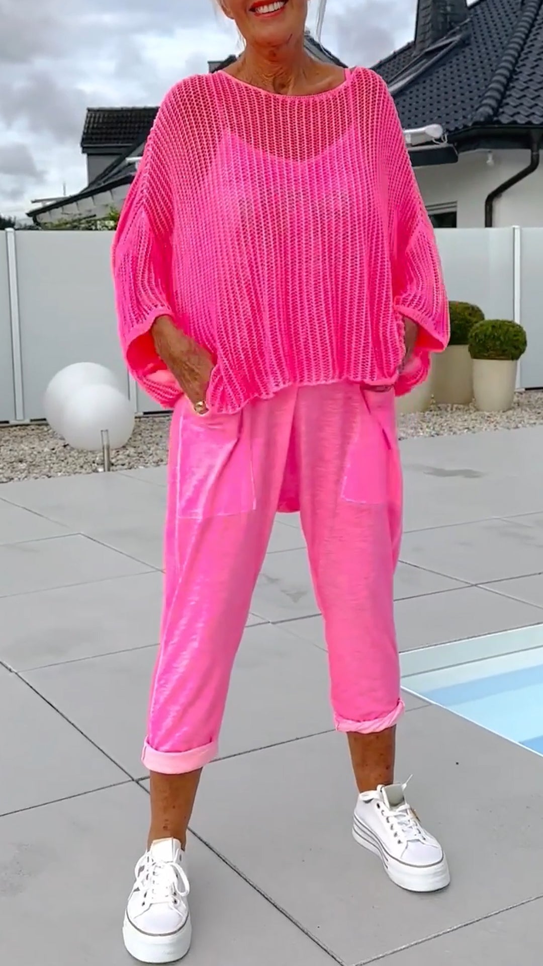 đžHĂ€ngselbyxor med bokstavstryck för damer Jumpsuit+ Hollow Smock Casual Kostym