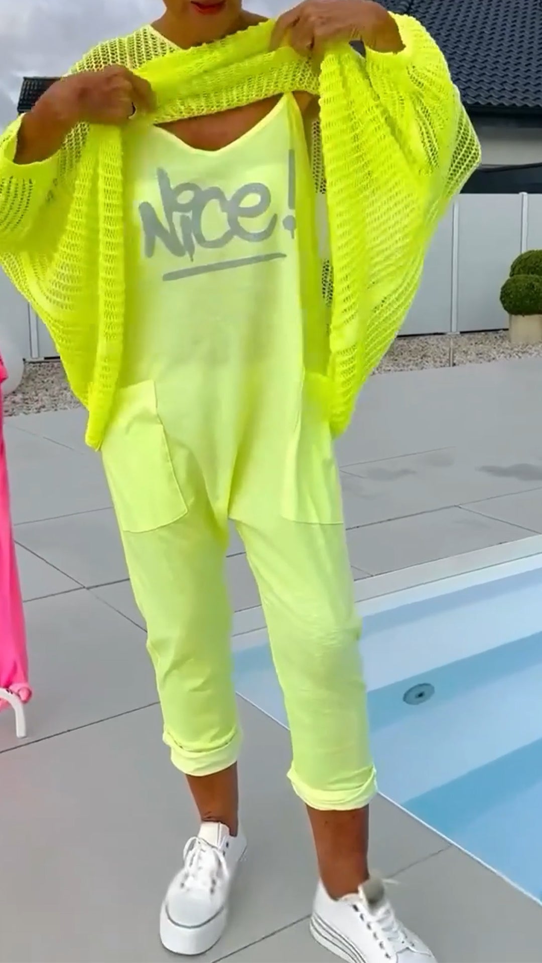 đžHĂ€ngselbyxor med bokstavstryck för damer Jumpsuit+ Hollow Smock Casual Kostym