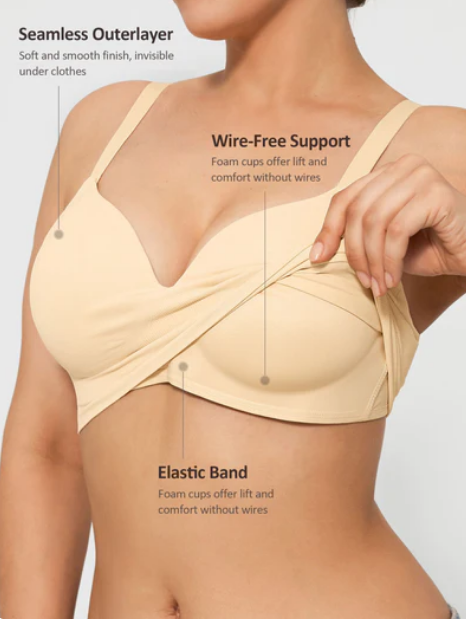 Feelingirl Wireless Push-Up Nahtloser Komfort-BH mit Vollbügelung