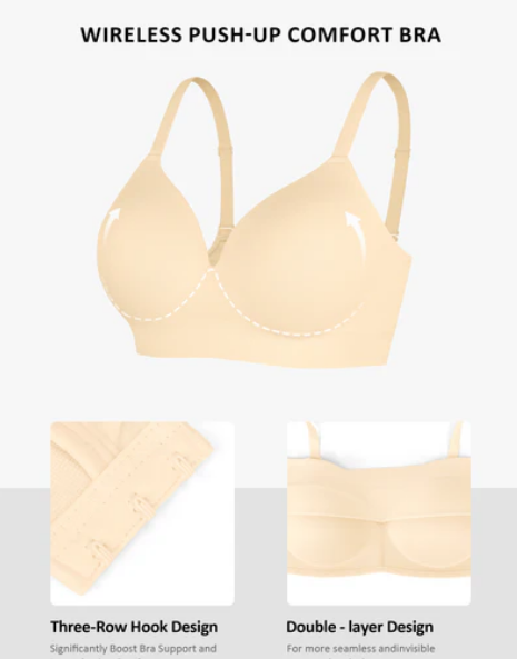 Feelingirl Wireless Push-Up Nahtloser Komfort-BH mit Vollbügelung