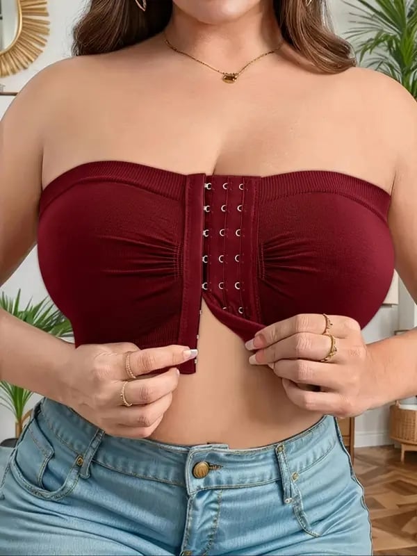 🎁Prime Day Sale 49% RABATT🔥Plus Size Strapless BH mit Frontverschluss & atmungsaktivem Material
