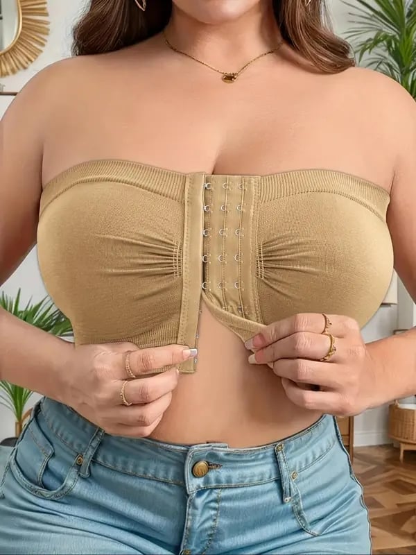 🎁Prime Day Sale 49% RABATT🔥Plus Size Strapless BH mit Frontverschluss & atmungsaktivem Material