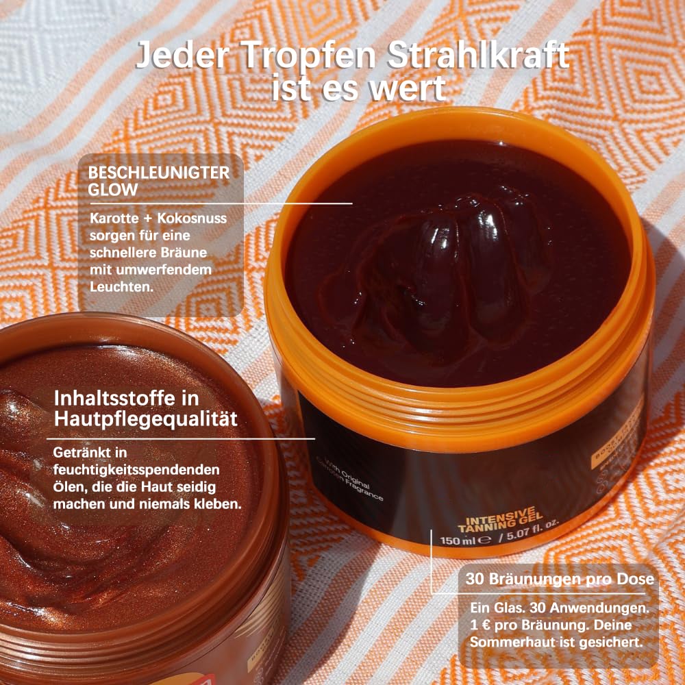 ☀️Sommerangebot 49 % Rabatt😍⭐Luxuriöses, goldschimmerndes Intensiv-Bräunungsgel