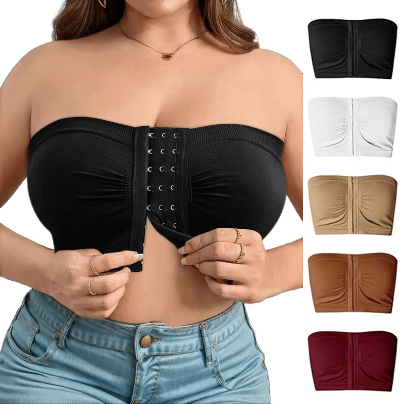 🎁Prime Day Sale 49% RABATT🔥Plus Size Strapless BH mit Frontverschluss & atmungsaktivem Material