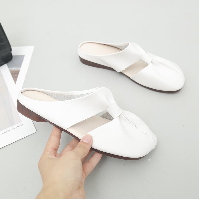 🎊2025 Neujahr Heißer Verkauf👣Flache Pantoletten im Ausgeschnittenes Design