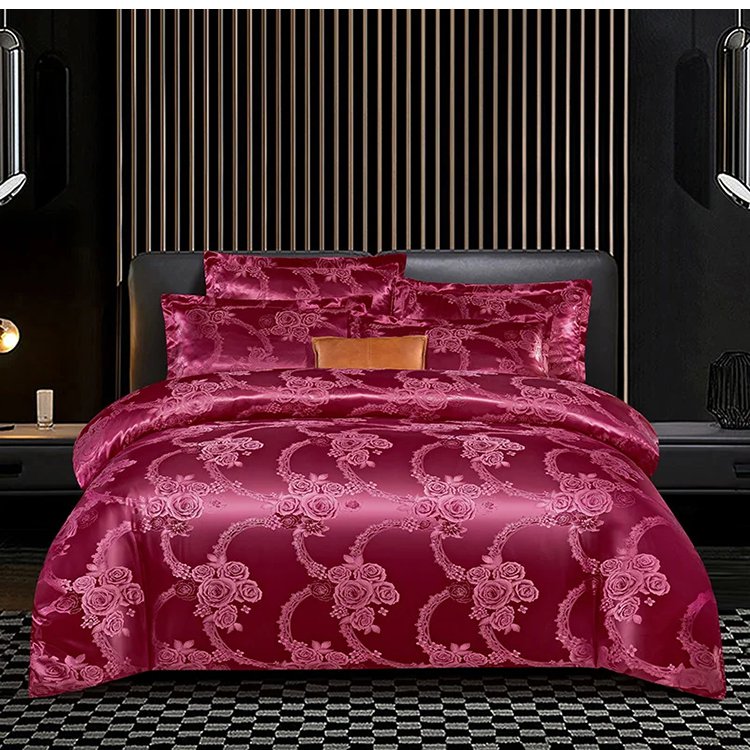 đ„Kostenloser Versandđ„Luxuriöse Satin-Jacquard-BettwĂ€sche in 4-teiliger AusfĂŒhrung