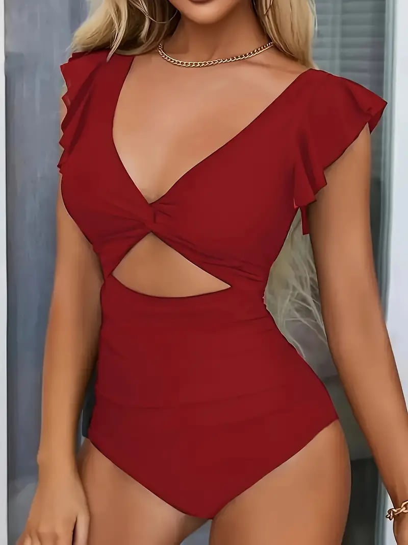 🎁Begrenzter Ausverkauf - 67% Rabatt👗Sexy gerüschter Badeanzug