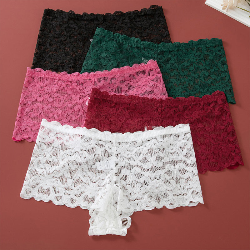 Damen-Spitzen-Bralette- und Höschen-Set