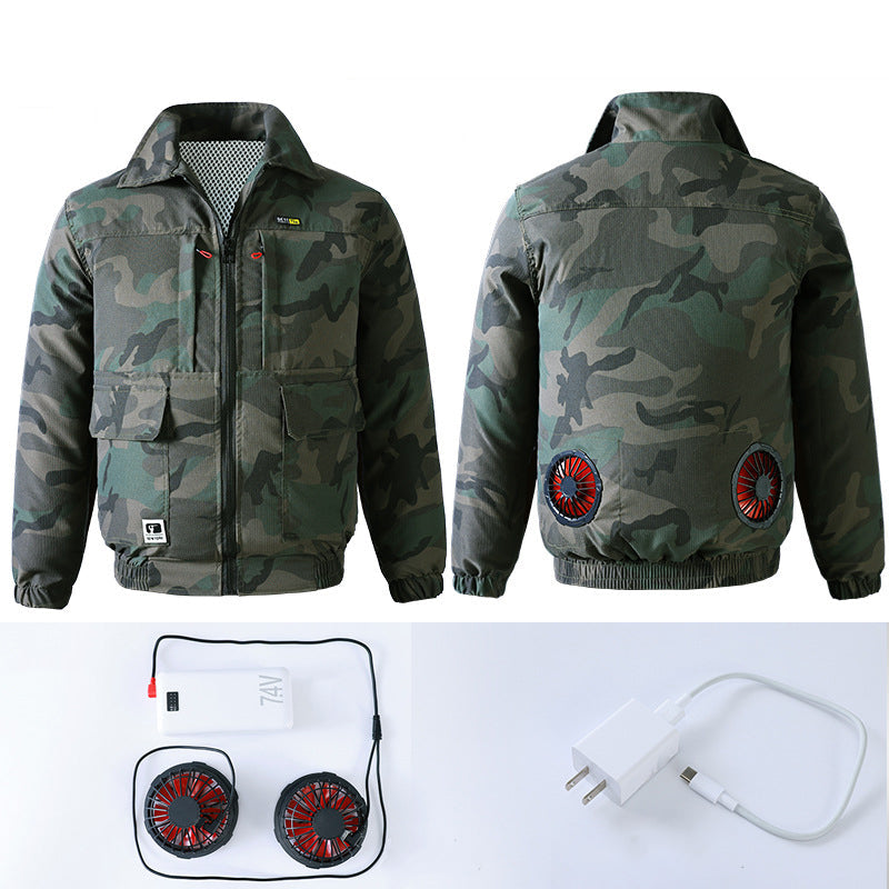 Rechargeable Cooling Jacket with Dual Fans