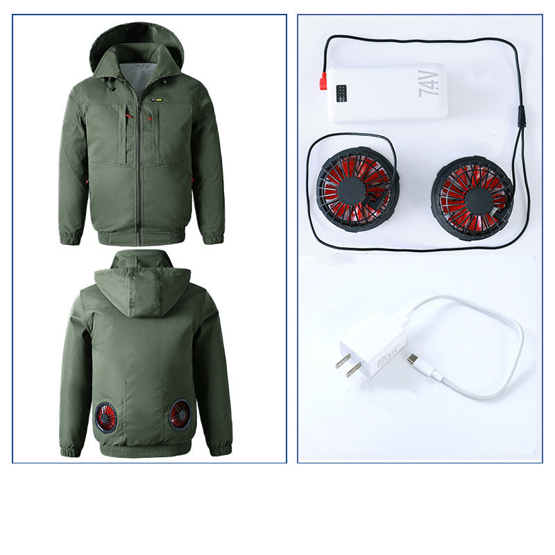 Rechargeable Cooling Jacket with Dual Fans