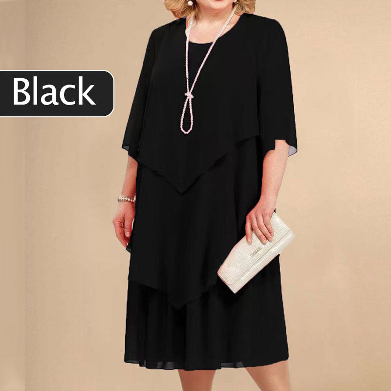 🔥57% Rabatt👗Midikleid im Lagen-Look in großen Größen