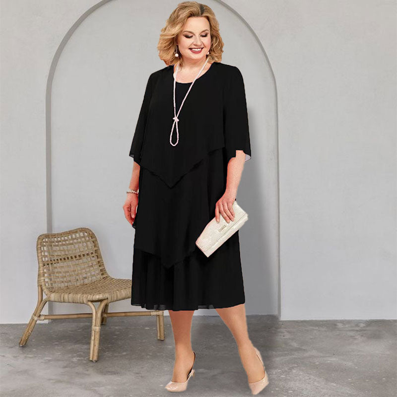🔥57% Rabatt👗Midikleid im Lagen-Look in großen Größen