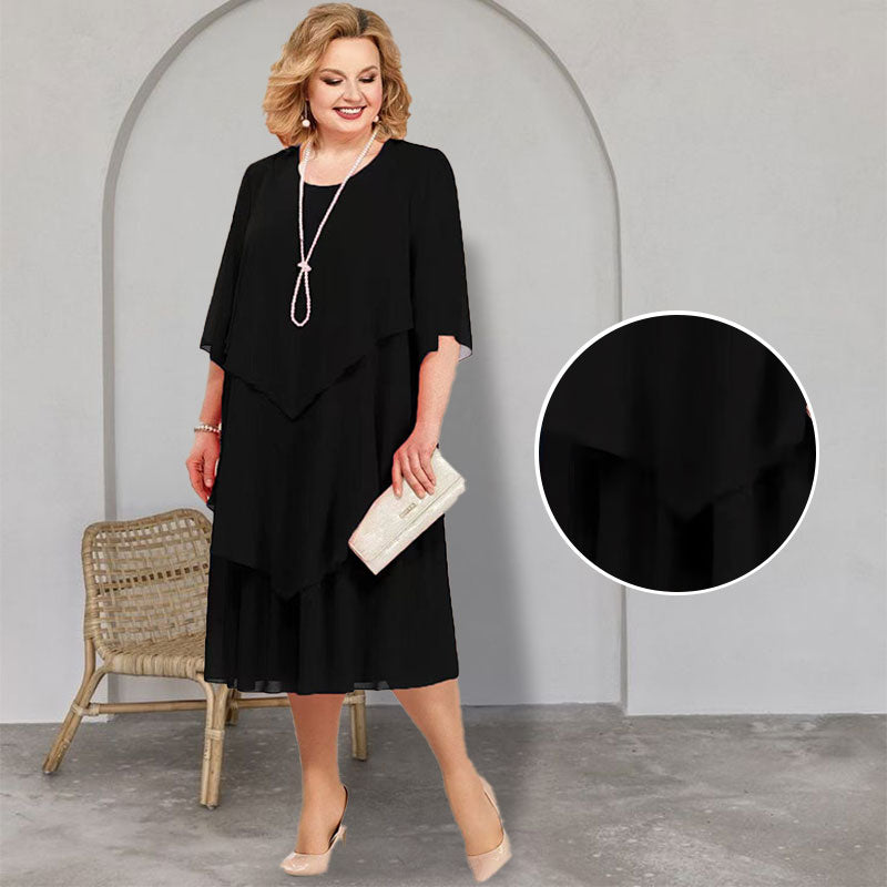 🔥57% Rabatt👗Midikleid im Lagen-Look in großen Größen