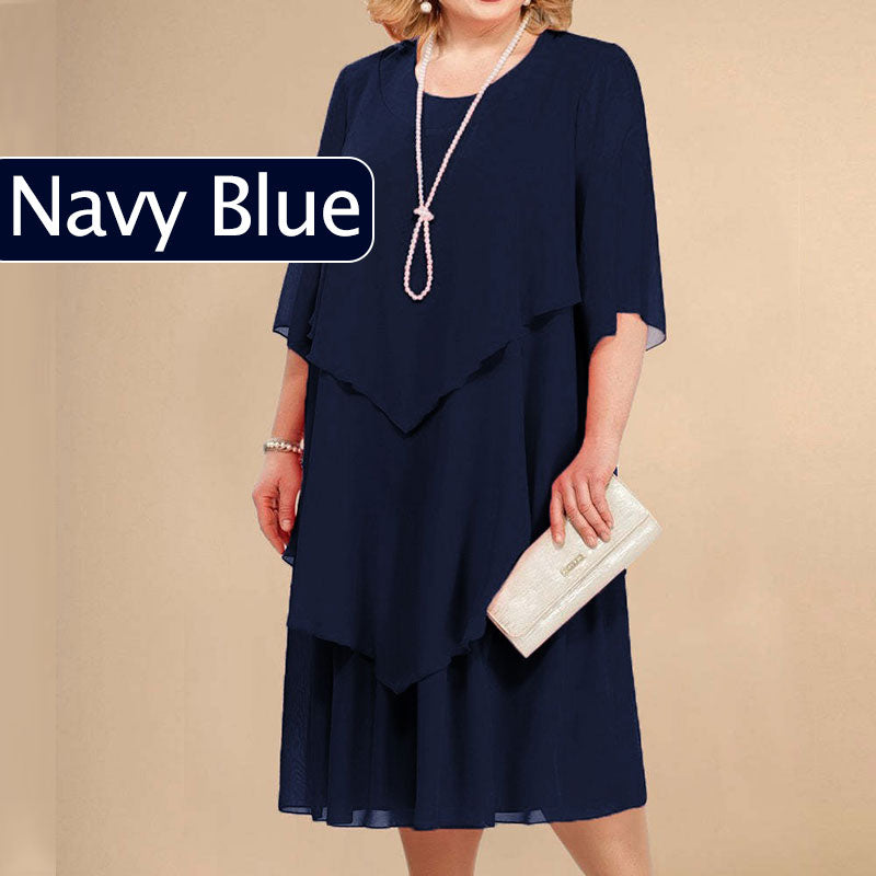 🔥57% Rabatt👗Midikleid im Lagen-Look in großen Größen