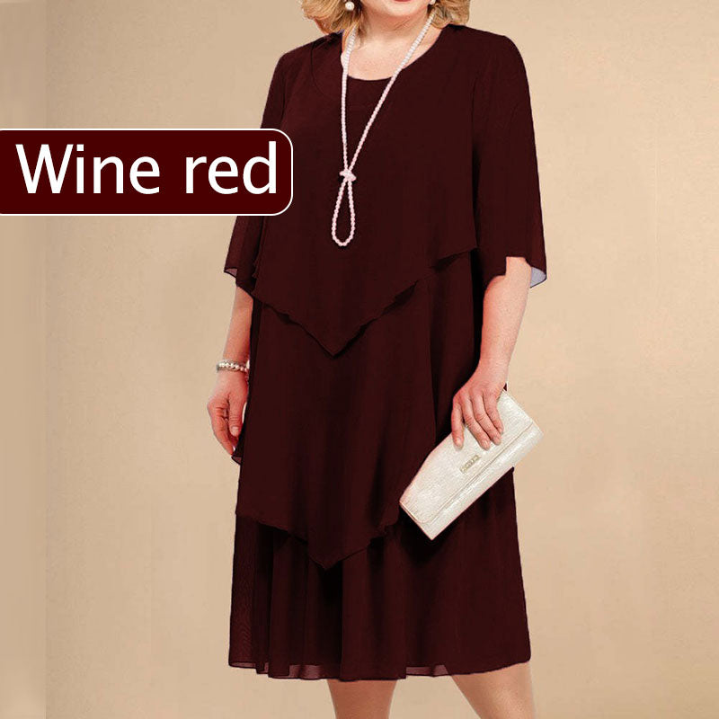🔥57% Rabatt👗Midikleid im Lagen-Look in großen Größen