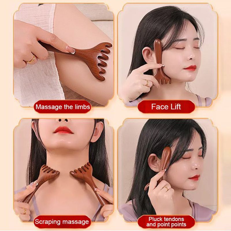 🌿 50 % RABATT FÜR BEGRENZTE ZEIT! 🪮 Holz Meridian Massagekamm mit 6 abgerundeten Krallen – Entspannt Kopfhaut, löst Verspannungen im Nacken & stimuliert die Haarfollikel