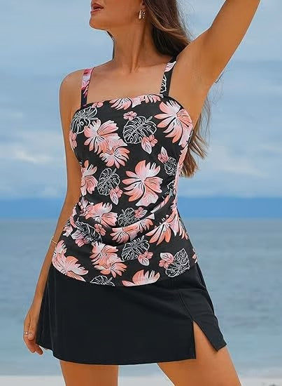 💥Letztes Tagessonderangebot 49 % RABATT🩱Vintage-Tankini-Badeanzüge mit Bauchkontrolle für Damen