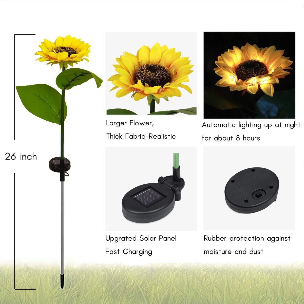 đ„Diese Woche Sonderangebot - đđ - Wasserdichte Sonnenblumen-Solar-Gartenstehlerleuchten