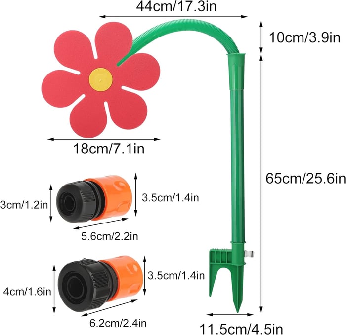 Gartensprinkler in Gänseblümchenform