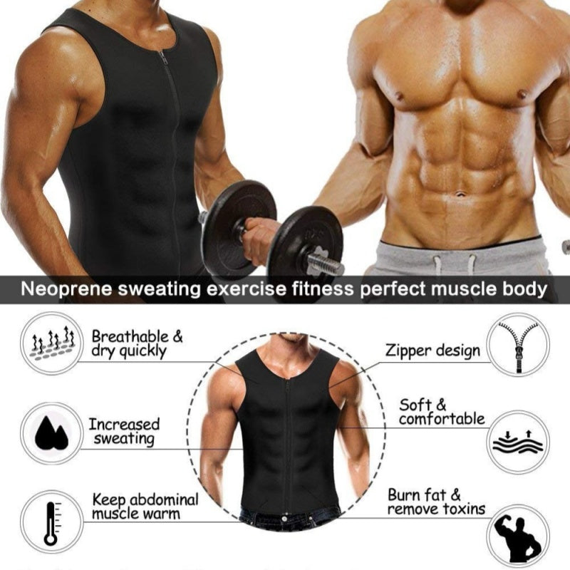 💪Herren-Trainings-Body-Shaper-Tanktop mit Reißverschluss🔥