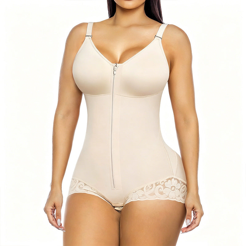 ✨ NEU 2026 | 50 % RABATT! 🖤 Damen Form-Bodysuit mit Reißverschluss – Stark komprimierend, Bauchkontrolle & Po-Lifting, bis große Größen