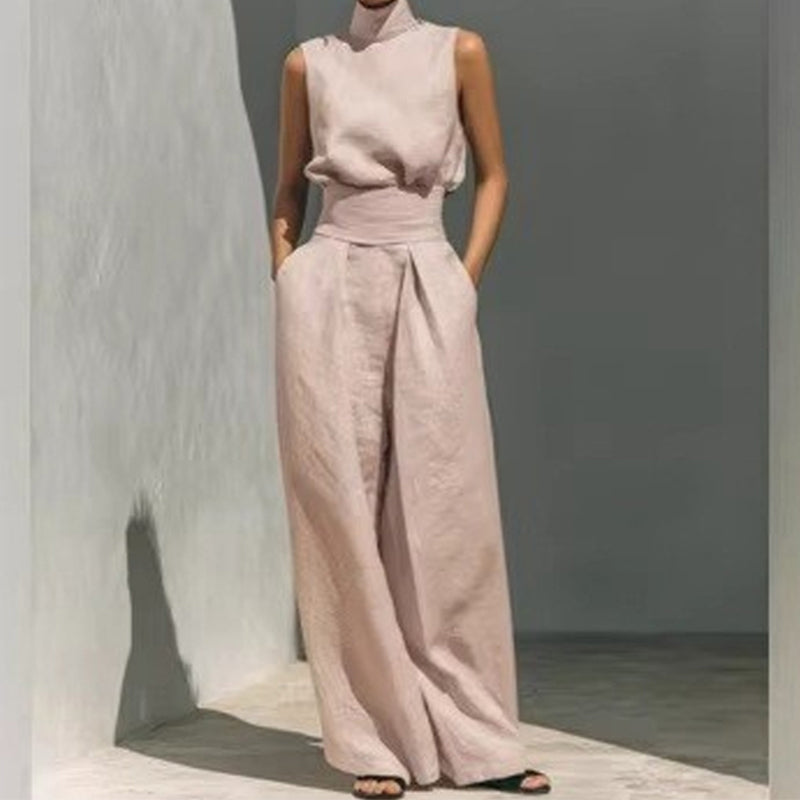 đ 2-teiliges Set fĂŒr Damen â Ă€rmelloses Top & weite Hose, minimalistisch, elegant & vielseitig fĂŒr Alltag, BĂŒro & besondere AnlĂ€sse đž