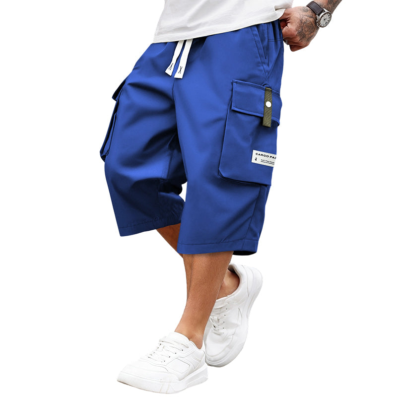 👖 Herren 3/4 Cargo-Shorts mit Kordelzug ✨ Lockerer Geradeschnitt für Freizeit & Sport