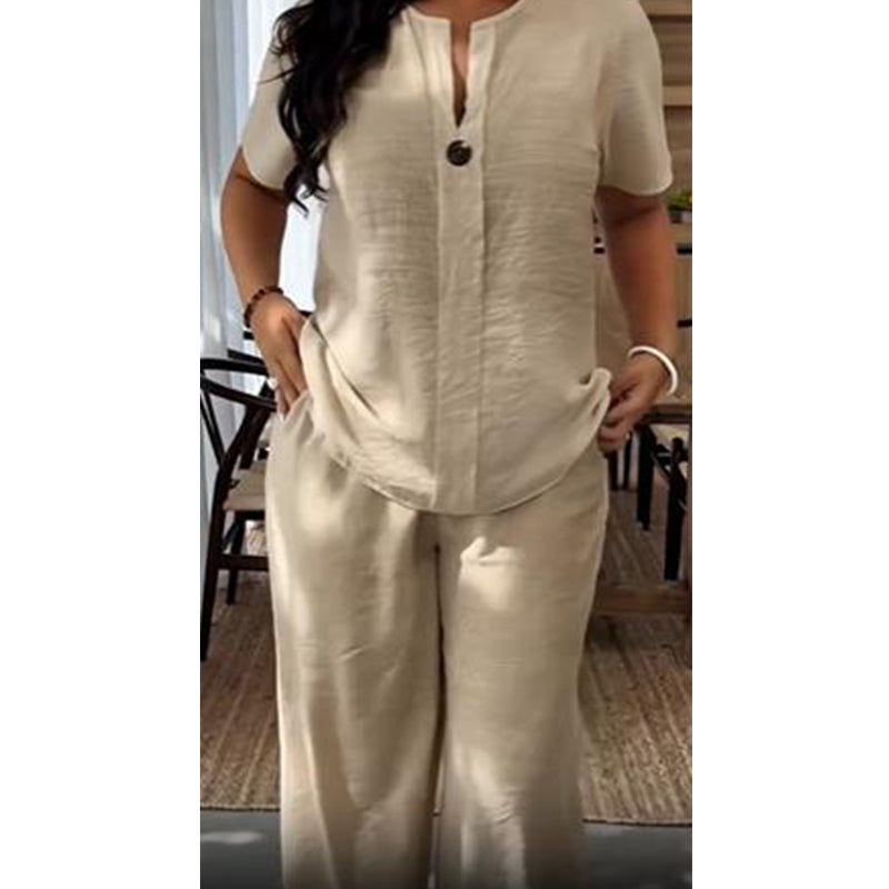 Damen 2-teiliges Freizeit-Set: Oberteil und Hose