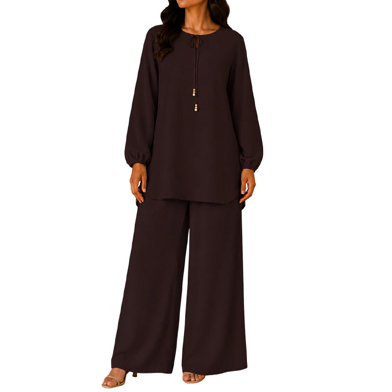 đ 50% RABATT! ⨠Elegantes Damen Oberteil & Hose 2-teiliges Set â FlieĂender Stoff & moderne Passform â Perfekt fĂźr BĂźro, Abendveranstaltungen oder einen stilvollen Auftritt â vielseitig und bequem đ¸