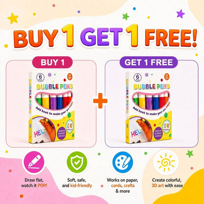 ⏳Siste dag: Kjøp 1, få 1 gratis!!🎁🔮 Magic Pen – tegn i 3D med ett strøk!🎄 DIY-penner for «boble-popcorn»-effekt 🔥