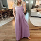 💝Ärmelloser Jumpsuit für Damen mit weitem Bein und Taschen