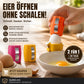 🍳 50 % Rabatt – 2-in-1 Eierknacker & Eigelb-Separator – hygienisch, einfach in der Handhabung & vielseitig für rohe und gekochte Eier 🥚