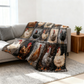 🐱 50% RABATT! 🛋️ Vintage Flanelldecke mit Hühnermuster – Weich, kuschelig & charmant – Ideal für Sofa, Bett & gemütliche Stunden ✨