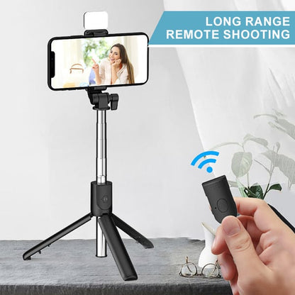 📢📢50 % Rabatt!! ⏰ Multifunktionaler Selfie-Stick mit LED-Fülllicht – Bluetooth-Fernbedienung, Stativ, 360° verstellbar – für Fotos, Live & Reisen ✨📱