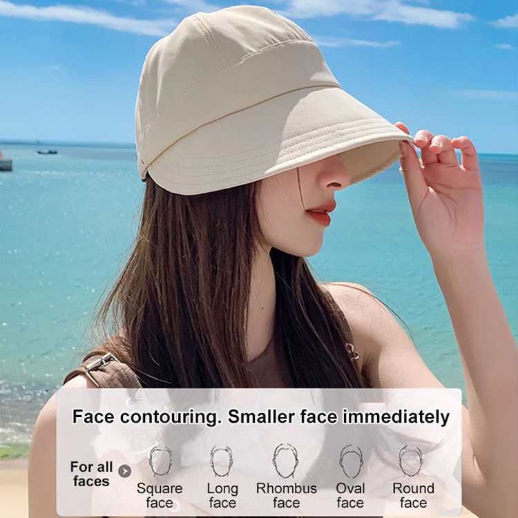 🔥 Letzter Tag! 50% Rabatt UV-Schutz Sonnenhut mit breiter Krempe ✨ Gesichtsschmaler Effekt – perfekt auch ohne Make-up