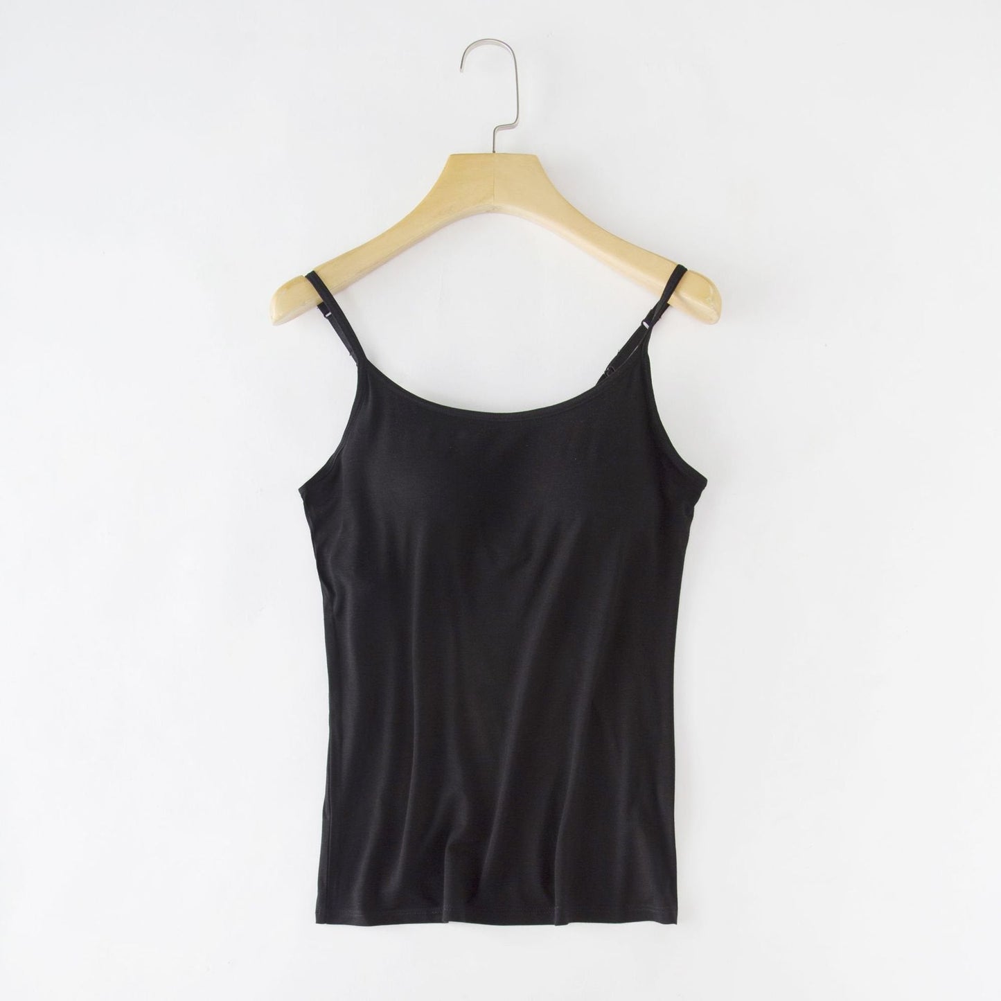 ☀️ 50 % RABATT FÜR BEGRENZTE ZEIT! 👚 Damen Tanktop mit integriertem BH – Verstellbare Träger, elastischer Stoff und runder Ausschnitt für Alltag & Layering 🤍