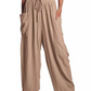 ☀️ 50 % RABATT FÜR BEGRENZTE ZEIT! 👖 Damen Leinen-Optik Weitbein Freizeithose – Elastischer Kordelbund, große Taschen, luftig für Sommer & Urlaub 🤎