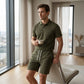 👔 Lässiges Herren Polo & Shorts Set ✨ Sommerliches 2-teiliges Freizeit-Outfit für Strand, Stadt & Urlaub