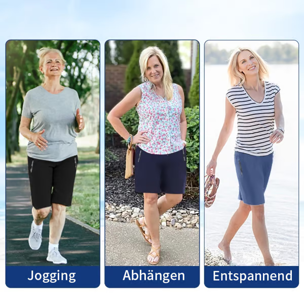 🎉⏳Unisex Eisside-Knie-Shorts aus schnelltrocknendem Stretchstoff – Luftige Freizeithose mit Taschen für Sport & Sommeralltag