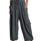 ☀️ 50 % RABATT FÜR BEGRENZTE ZEIT! 👖 Damen Leinen-Optik Weitbein Freizeithose – Elastischer Kordelbund, große Taschen, luftig für Sommer & Urlaub 🤎