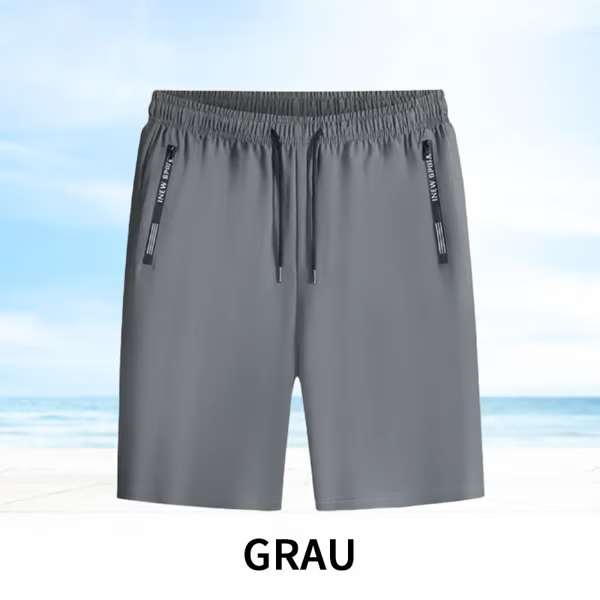 🎉⏳Unisex Eisside-Knie-Shorts aus schnelltrocknendem Stretchstoff – Luftige Freizeithose mit Taschen für Sport & Sommeralltag