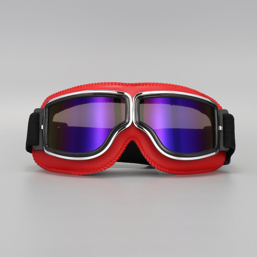 🏍️ 50% RABATT! Vintage Motorradbrille – Mit UV-Schutz, antibeschlagend & verstellbarem Riemen!