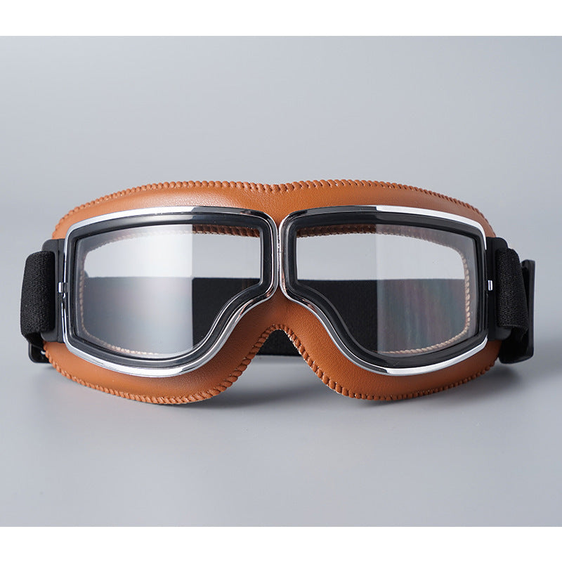 🏍️ 50% RABATT! Vintage Motorradbrille – Mit UV-Schutz, antibeschlagend & verstellbarem Riemen!