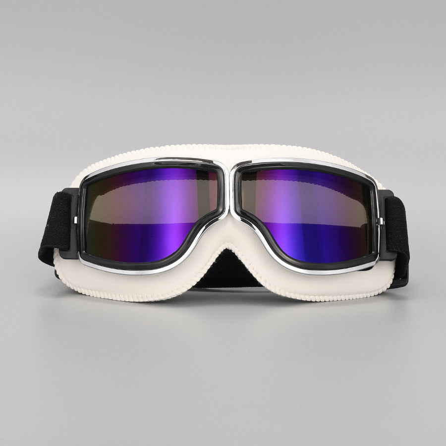 🏍️ 50% RABATT! Vintage Motorradbrille – Mit UV-Schutz, antibeschlagend & verstellbarem Riemen!