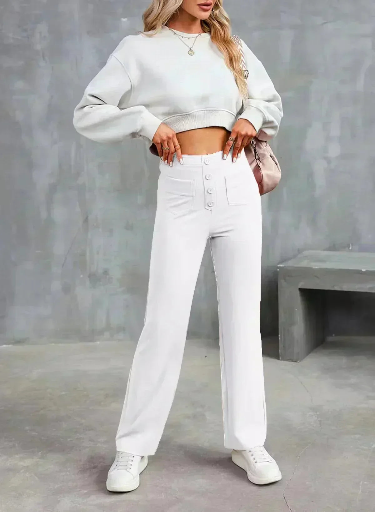 🔥Letzter Tag 50% RABATT🔥2026 NEUE Damen Casual High Waist Stretch Hose 2