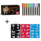 🎨50% OFF NOW! Temporary Tattoo Markers for Skin – Long-Lasting Waterproof Body Art Tattoo Pens, DIY Temporary Tattoo Kit for Parties, Festivals, Halloween & Cosplay