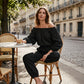 🖤 40% RABATT! Damen Off-Shoulder Jumpsuit aus Leinen – Lässig, elegant & für jeden Tag!