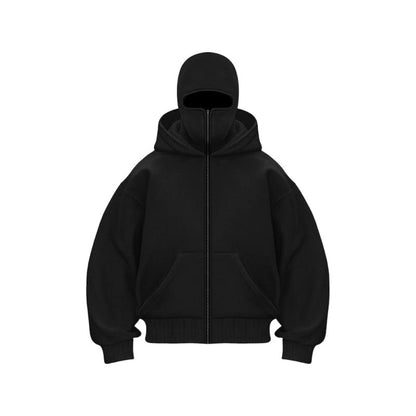 👁️‍🗨️Kapuzenpulli mit Kapuze und integriertem Reißverschluss für Herren, sportliches Sweatshirt