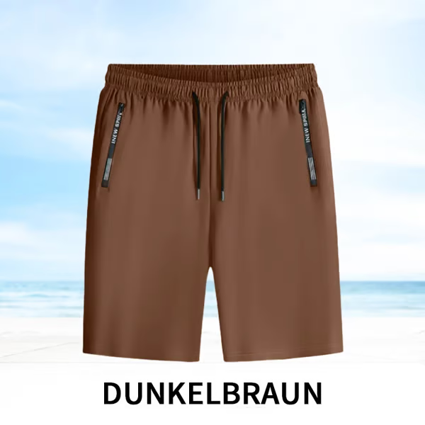 🎉⏳Unisex Eisside-Knie-Shorts aus schnelltrocknendem Stretchstoff – Luftige Freizeithose mit Taschen für Sport & Sommeralltag