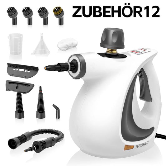 💎 50 % RABATT LIMITIERT! 🧼 Hand-Dampfreiniger mit Druckboost – 12-teiliges Zubehör-Set, chemiefreie Reinigung & 99,9 % Keimabtötung für Bad, Küche & Auto